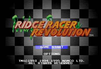 Ridge Racer Revolution Title Screen